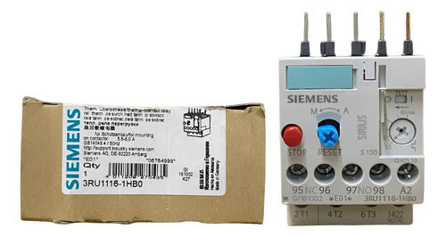Relé Térmico De Sobrecarga 5,5 - 8 A 3ru1116-1hb0 Siemens Não Informado