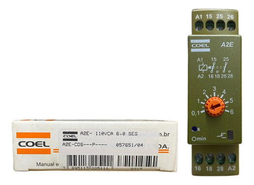 Rele Tempo A2e 6s A2e-cds 110v Coel 110vca