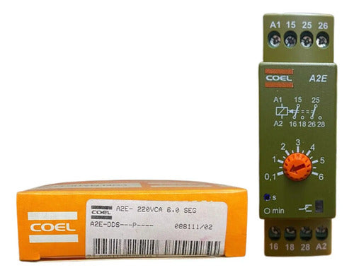 Rele Tempo A2e 6s A2e-dds 220v Coel 220vca