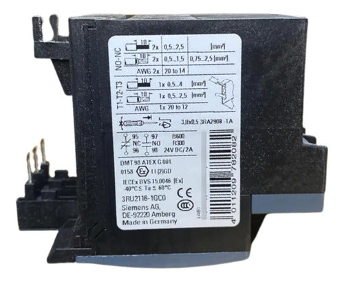 Relé De Sobrecarga 4,5-6,3a 3ru2116-1gc0 Siemens  690v