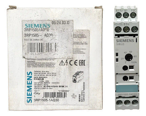 Relé Tempo 0,05s-100h 3rp1505-1aq30 Siemens 100/127vca - 24vca/cc