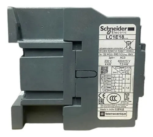 Contator 3p Easypact Tvs 18a 1na 220vca Lc1e1810m7 Schneider 220v