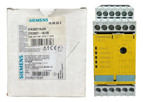 Relé De Segurança 3tk2827-1aj20 115vca 50hz Siemens 115vca