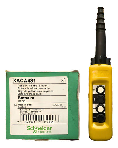 Botoeira Pendente Plastica 4 Botoes Xaca481 Schneider Amarelo