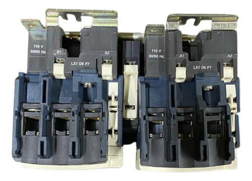 Chave Reversora Tripolar 80a 1na+1nf 110v Lc2d80f7 Schneider 110v