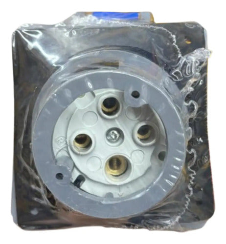Tomada Embut Neg 3p+t 32a 200/250v 9h Azul Ip44 Sn4249 Steck Azul