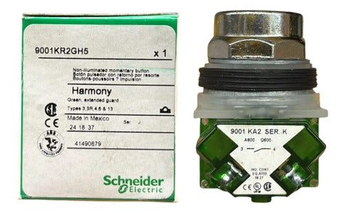 Botão 30mm Metálico A Impulsão Embutido 9001kr2gh5 Schneider