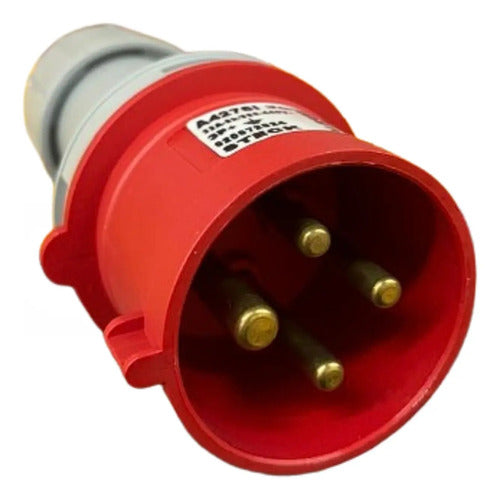 Kit Com 2: Plug A4276i 32a 3p+t 380/440v Vermelho Steck Vermelho