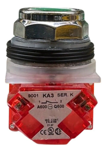 Botão 30mm Metálico Verde 1nf 9001kr1gh6 Schneider Verde -