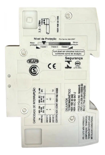 Kit De 6 Disjuntor Termomagnético 1p 20a 5sx1120-6 B Siemens