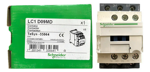 Contator Tripolar Tesys 9a 1na+1nf 220vcc Lc1d09md Schneider 220v