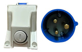 Kit Tomada N3006 + Plug N3076 16a 2p+t 200/250v Azul Steck Azul