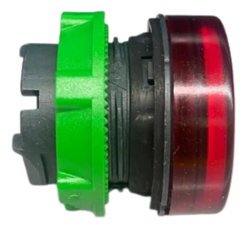Kit Com 2 Peças: Cabeçote 22mm Vermelho Zb5av043 Schneider