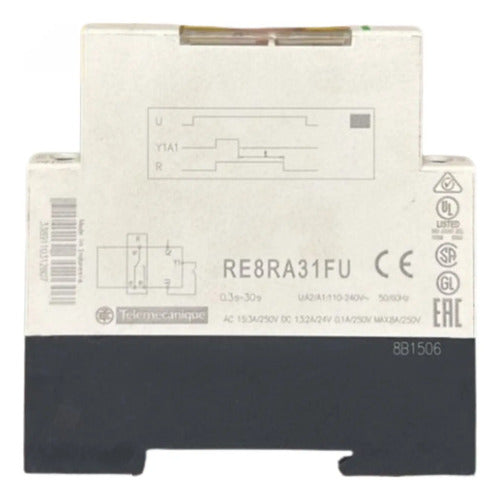 Rele Temporizador 0,3-30s 110/240vca Re8ra31fu Schneider 240vca