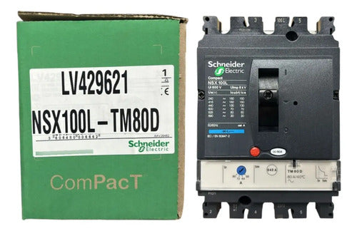Disjuntor Tripolar 80a Nsx100l-tm80d Schneider