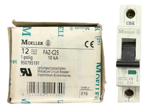 Kit Com 3 Peças: Disjuntor Unipolar Faz-c25 25a Moeller