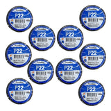 Kit 10: Fitas Isolantes P22 20mts Antichama 19mm Pt Prysmian Preto Lisa