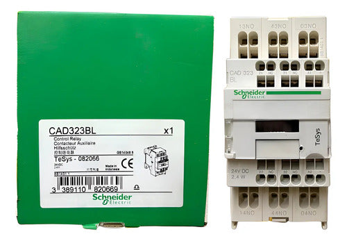 Contator Auxiliar Cad323bl 3na+2nf Mola 24vcc-bc Schneider  24vcc-bc