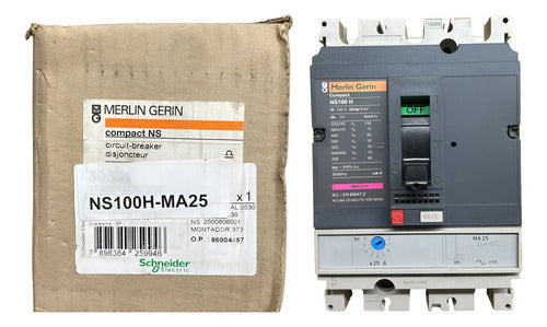Disjuntor Tripolar Ns100h-ma25 25a Merlin Gerin