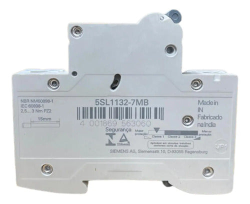 Kit Com 6: Disjuntor 1p 32a Curva C 5sl1132-7mb Siemens