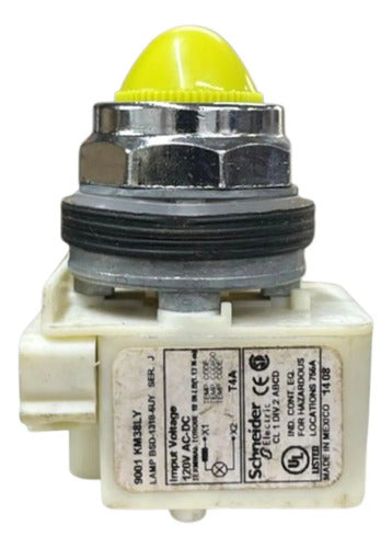 Sinaleiro 30mm Metálico Amarelo 9001kp38lyy9 Schneider Amarelo 120vca/cc