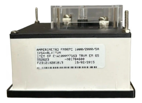 Amperímetro Fm96pc 1000/2000/5a Travamento Em 650a Ip54 Kron