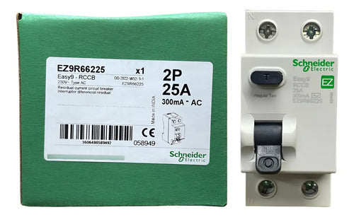 Interruptor Diferencial Idr 25a Tipo Ac Ez9r66225 Schneider