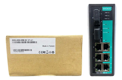 Switch Gerenciável Ethernet 8 P. Eds-408a-mm-sc V1.4.1 Moxa