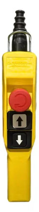 Botoeira Pendente 2 Botões + 1 Emergência Xaca2114 Schneider Amarelo