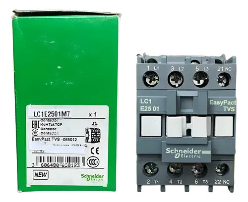 Contator 3p Easypact Tvs 25a 1nf 220vca Lc1e2501m7 Schneider 220v