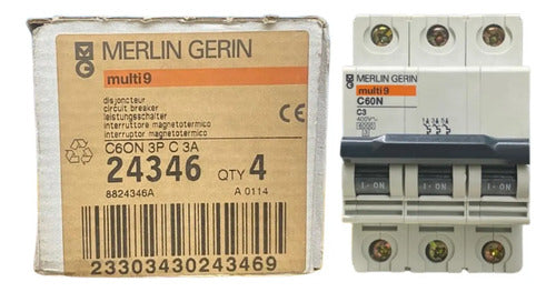 Disjuntor 24346 C60n 3x3a Merlin Gerin (schneider)