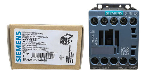 Contator Auxiliar 3rh2122-1ak60 110v  Siemens 127v