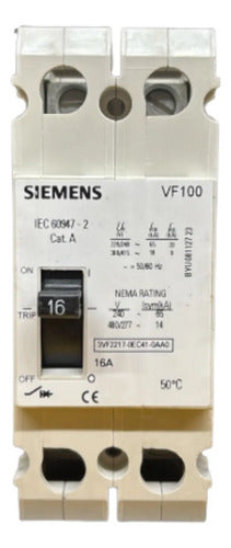 Disjuntor 3vf2217-0ec41-0aa0 Bip.olar 16a Siemens