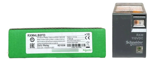 Kit Com 4: Rele De Interface 4naf 3a Rxm4lb2fd Schneider 110vcc