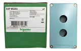 Botoeira Metalica Vazia 22mm 2 Furos Azul Xapm2202 Schneider Azul