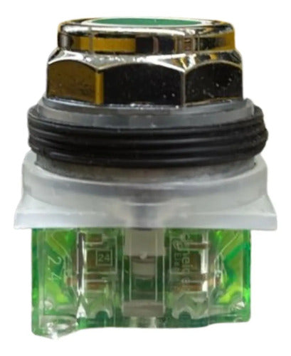 Botão 30mm Metálico 9001kr1gh5 Verde Schneider Verde -