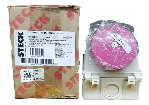 Tomada S4002d Sobrepor Surelock 3p+t 16a 24v 2h Steck Rosa