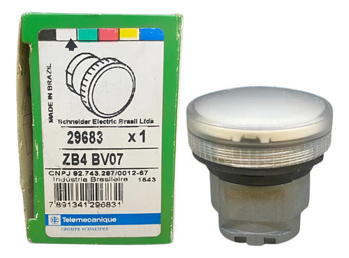 Kit Com 3: Cabeçote Para Sinalizador 22mm Zb4bv07 Schneider Branco -