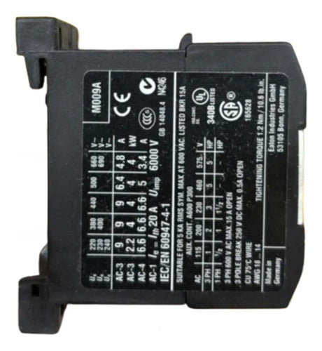 Contator Dilem-10 9a 1na 24vcc Eaton 24vcc