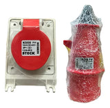 Kit Tomada N3009 + Plug N3079 16a 2p+t 380/440v Vm Steck Vermelho