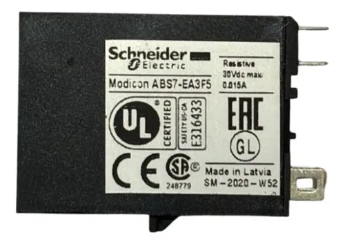 Relé Plug-in De Entrada 12mm 110/130vca Abs7ea3f5 Schneider 110/130vac