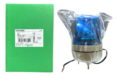 Farol Rotativo Led 106mm Azul 24vca/cc Xvr10b06 Schneider