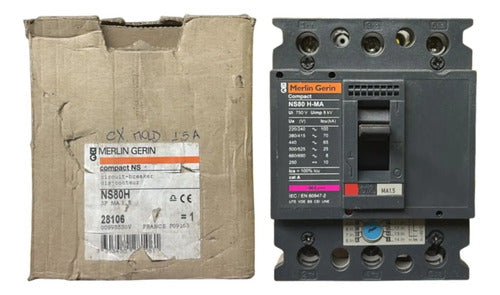 Disjuntor Tripolar 1,5a Ns80h-ma1,5 28106 Merlin Gerin