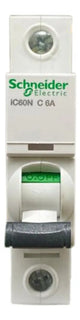 Disjuntor Acti9 Ic60n 1p 6a Curva C A9f74106 Schneider