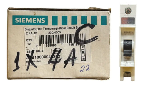 Kit Com 2 Peças: Disjuntor 1p 4a 5sx1104-7 Siemens