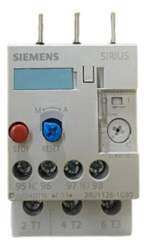 Relé Térmico De Sobrecarga 4,5 - 6,3 A 3ru1126-1gb0 Siemens -