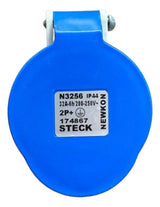 Kit Com 2: Acoplamento N3256 32a 2p+t 200/250v 6h Az Steck Azul