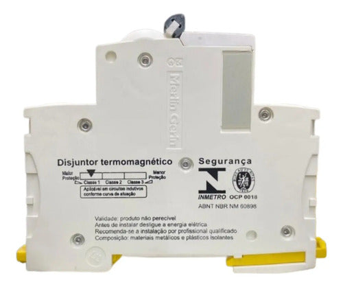 Disjuntor Acti9 Ic60h 1p Curva C 16a 230v A9f84116 Schneider