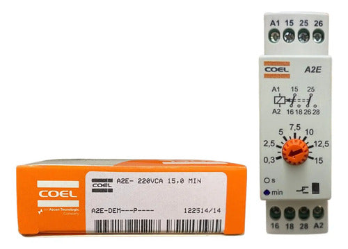 Rele Tempo A2e 15min A2e-dem 220vca Coel 220vca
