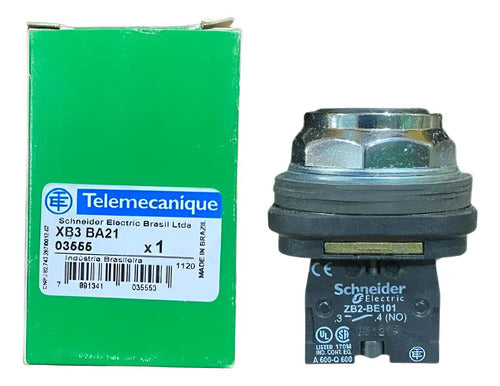 Botão 30mm 1na Preto Xb3ba21 Telemecanique Preto -